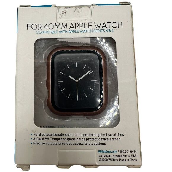 Withit Protective Bumper w/Glass Cover Protection For 40MM Apple Watch Gold - Picture 3 of 3